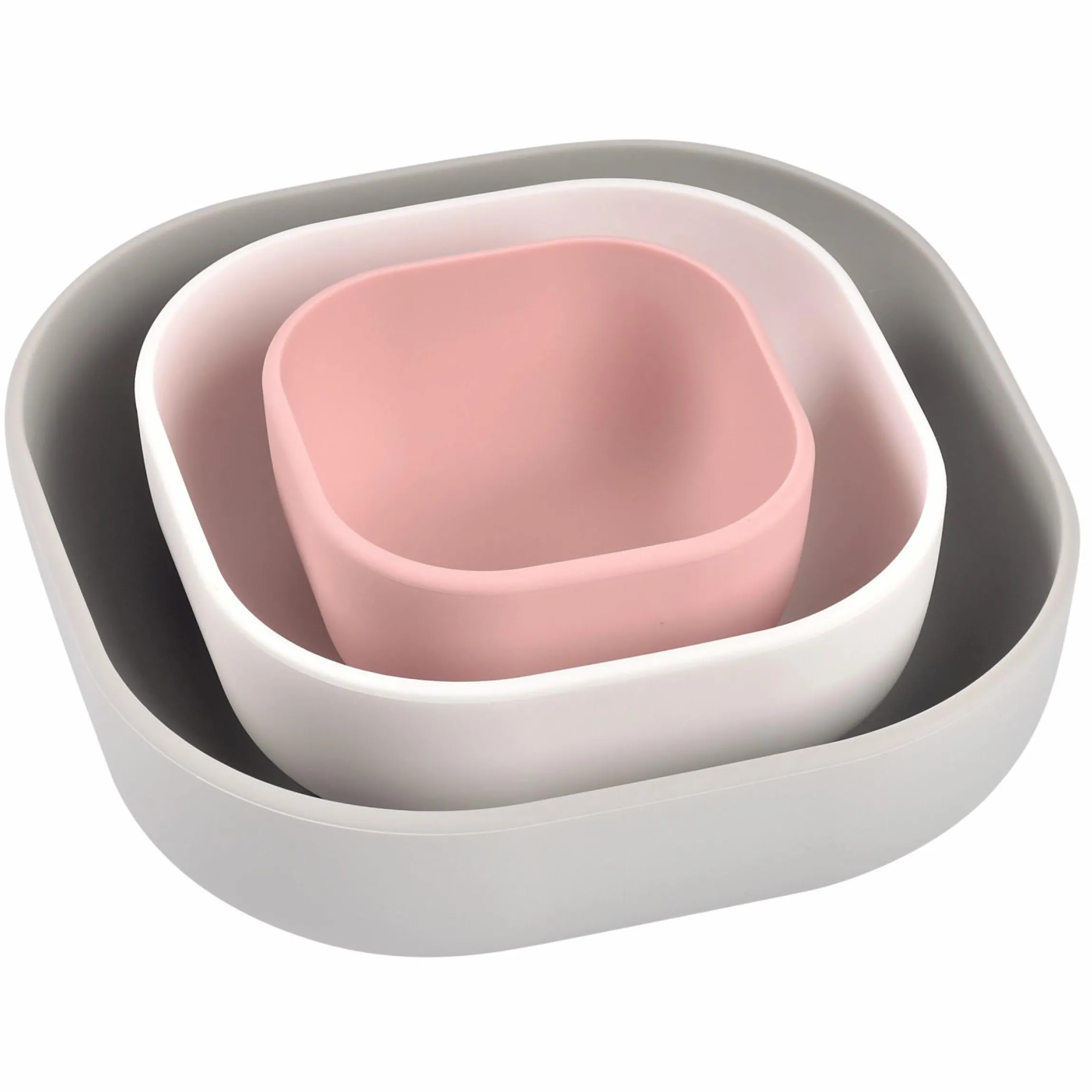 3-tlg. Silikon-Schalen-Set - Velvet Grey