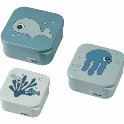 3-tlg. Snackboxen-Set - Sea Friends - Blau