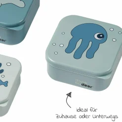 3-tlg. Snackboxen-Set - Sea Friends - Blau