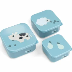 3-tlg. Snackboxen-Set - Tiny Farm - Blau