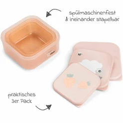 3-tlg. Snackboxen-Set - Tiny Farm - Powder