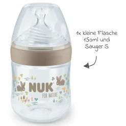 3-tlg. Starter-Set for Nature - 2x PP-Flasche (150 ml & 260 ml) + 1x Silikon-Schnuller (0-6 Monate)