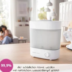 8-tlg. Starter-Set inkl. Dampfsterilisator 2-in-1 + Abtropfständer + 4 PP-Flaschen + Flaschenbürste + Schnuller