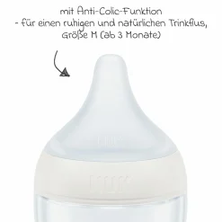 4-tlg. Starter-Set Perfect Match - 3x PP-Flasche (150 ml & 260 ml) + Silikon-Sauger (Gr. S & M) + Schnuller Space - Disney Winnie Pooh
