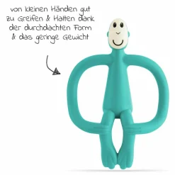 4-tlg. Starter-Set Zahnungshilfen - Beißring mit Fingerzahnbürste - Affe - Grün