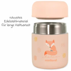 5-tlg. Thermos-Set 280 ml Baby Edelstahl-Isolierbehälter Food Thermy Mini mit Besteck - zum Füttern für Unterwegs - Candy