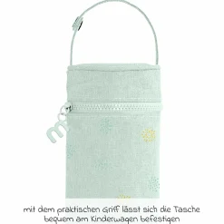 2-tlg. Thermos-Set 500 ml Baby Edelstahl-Isolierflasche Thermy mit Isolietasche Thermibag - zum Füttern für Unterwegs - Mint
