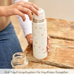 2-tlg. Thermos-Set 500 ml Baby Edelstahl-Isolierflasche Thermy mit Isolietasche Thermibag - zum Füttern für Unterwegs - Valencia