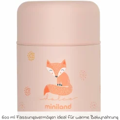 5-tlg. Thermos-Set 600 ml Baby Edelstahl-Isolierbehälter Food Thermy mit Besteck - zum Füttern für Unterwegs - Candy