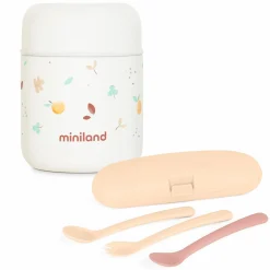 5-tlg. Thermos-Set 280 ml Baby Edelstahl-Isolierbehälter Food Thermy Mini mit Besteck - zum Füttern für Unterwegs - Valencia