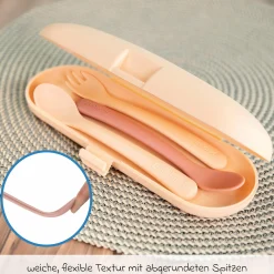 5-tlg. Thermos-Set 280 ml Baby Edelstahl-Isolierbehälter Food Thermy Mini mit Besteck - zum Füttern für Unterwegs - Valencia