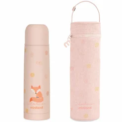 2-tlg. Thermos-Set 500 ml Baby Edelstahl-Isolierflasche Thermy mit Isolietasche Thermibag - zum Füttern für Unterwegs - Candy