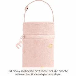 2-tlg. Thermos-Set 500 ml Baby Edelstahl-Isolierflasche Thermy mit Isolietasche Thermibag - zum Füttern für Unterwegs - Candy