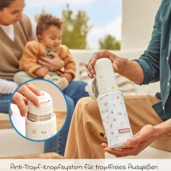 2-tlg. Thermos-Set 350 ml Baby Edelstahl-Isolierflasche Thermy mit Isolietasche Thermibag - zum Füttern für Unterwegs - Valencia