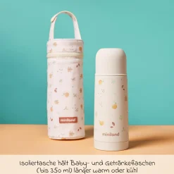 2-tlg. Thermos-Set 350 ml Baby Edelstahl-Isolierflasche Thermy mit Isolietasche Thermibag - zum Füttern für Unterwegs - Valencia