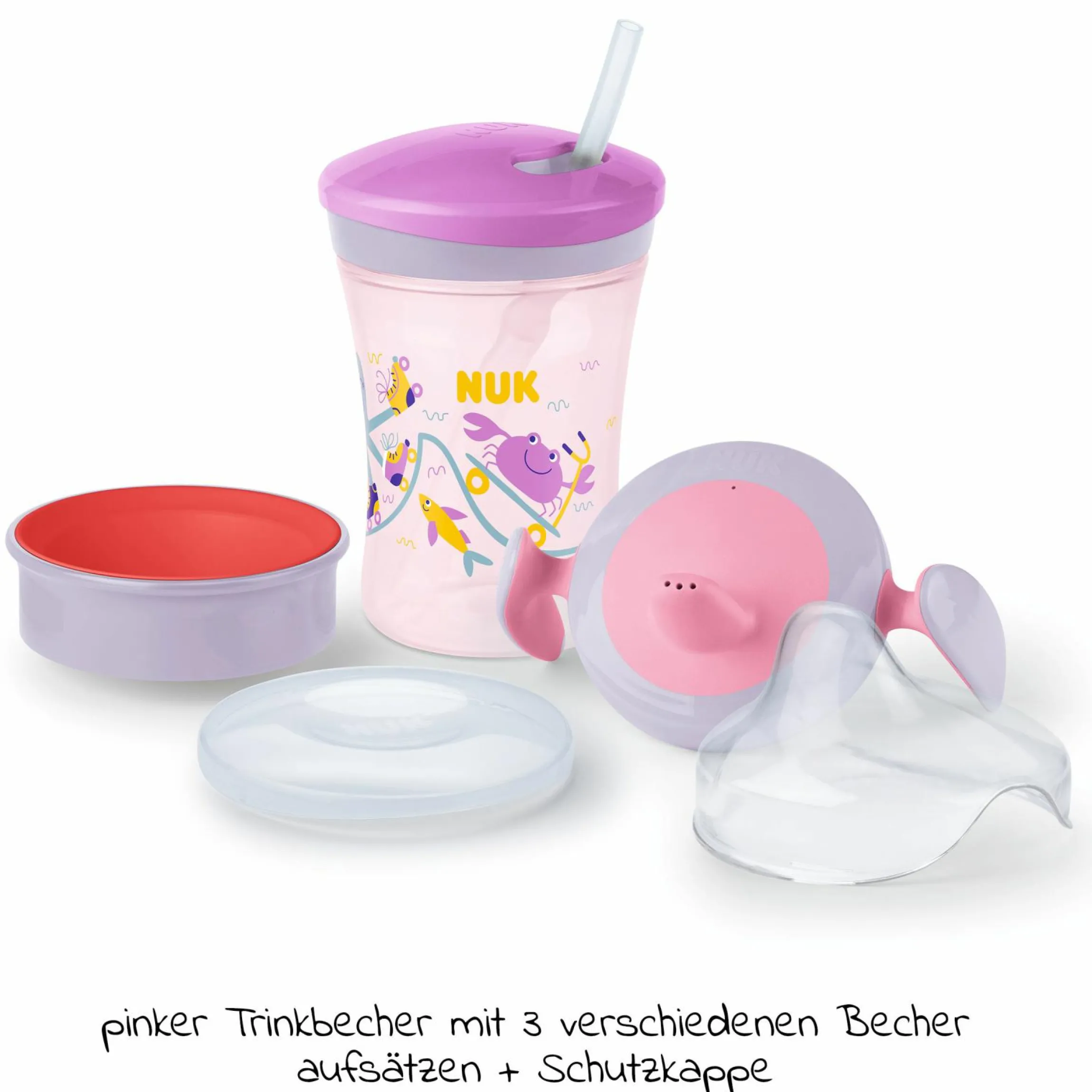 5-tlg. Trinklern-Set Evolution All-in-1 - Rosa