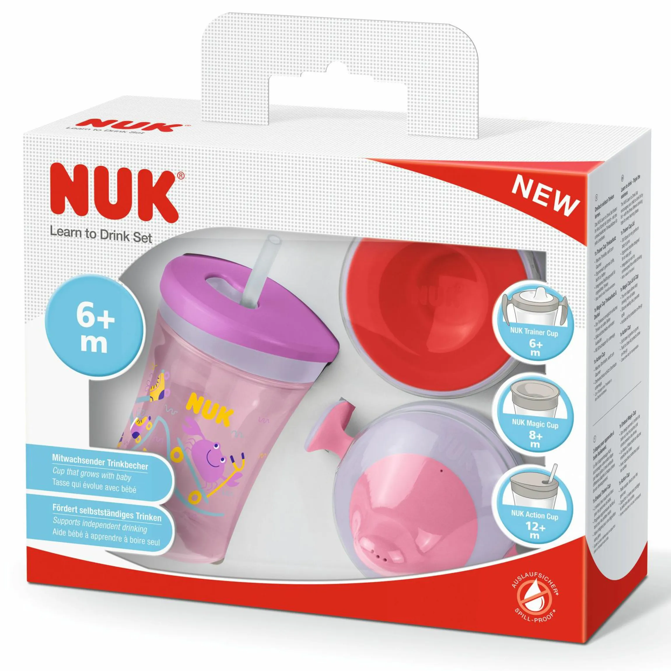 5-tlg. Trinklern-Set Evolution All-in-1 - Rosa