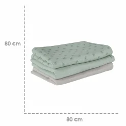 3-tlg. Windeln-Set aus 100% Organic Bio-Baumwolle GOTS - Lil Planet - Frosty Green