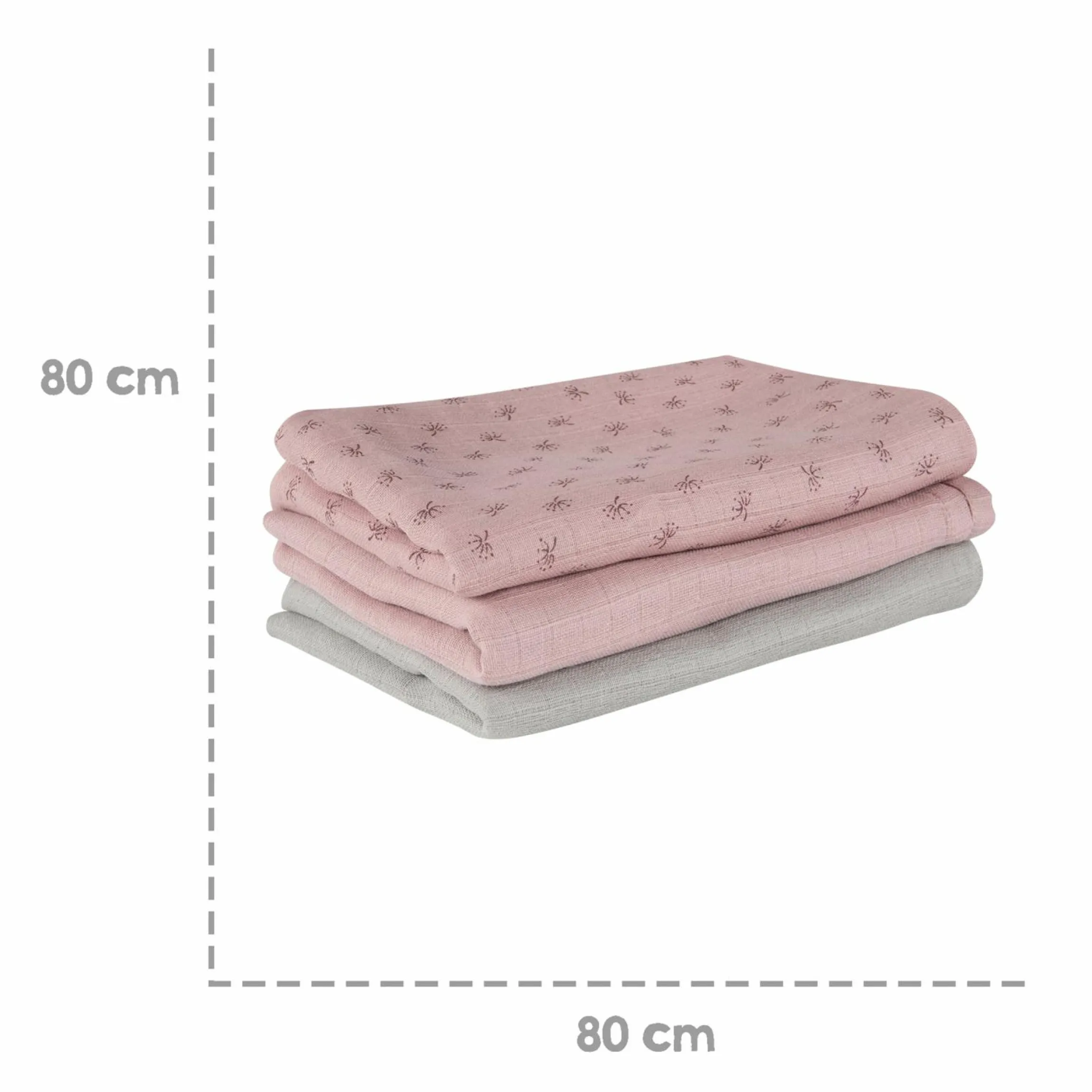 3-tlg. Windeln-Set aus 100% Organic Bio-Baumwolle GOTS - Lil Planet - Rosa