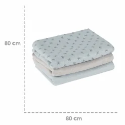 3-tlg. Windeln-Set aus 100% Organic Bio-Baumwolle GOTS - Lil Planet - Türkis