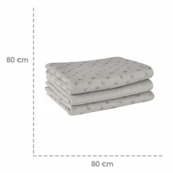 3-tlg. Windeln-Set aus 100% Organic Bio-Baumwolle GOTS - Lil Planet - Grau