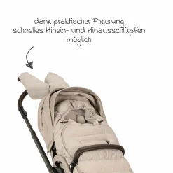 2-tlg. Winter-Kinderwagen-Set mit Fußsack und Handschuhe - Biscotti