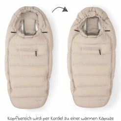 2-tlg. Winter-Kinderwagen-Set mit Fußsack und Handschuhe - Biscotti