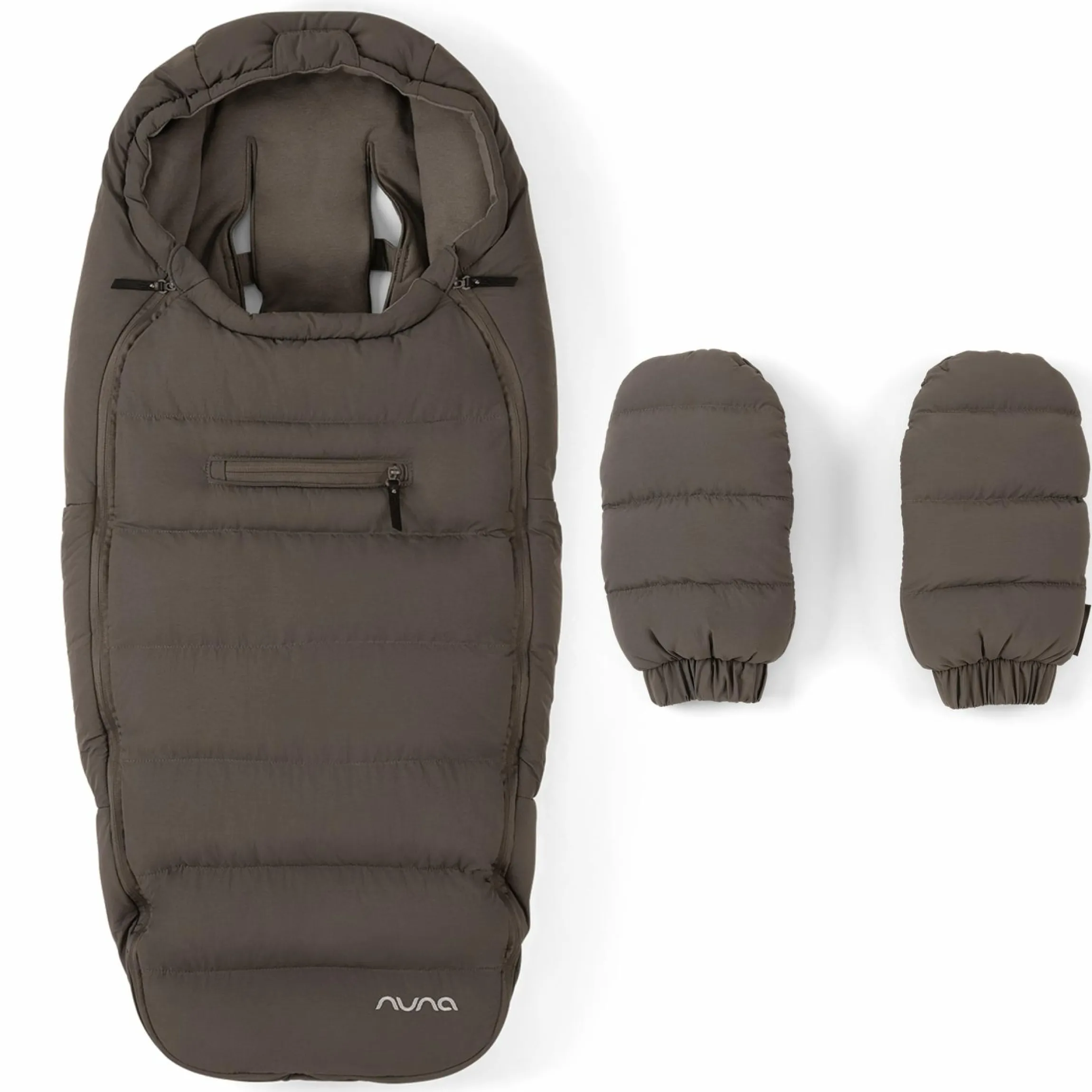2-tlg. Winter-Kinderwagen-Set mit Fußsack und Handschuhe - Thunder