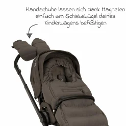 2-tlg. Winter-Kinderwagen-Set mit Fußsack und Handschuhe - Thunder