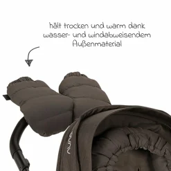 2-tlg. Winter-Kinderwagen-Set mit Fußsack und Handschuhe - Thunder