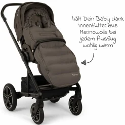 2-tlg. Winter-Kinderwagen-Set mit Fußsack und Handschuhe - Thunder