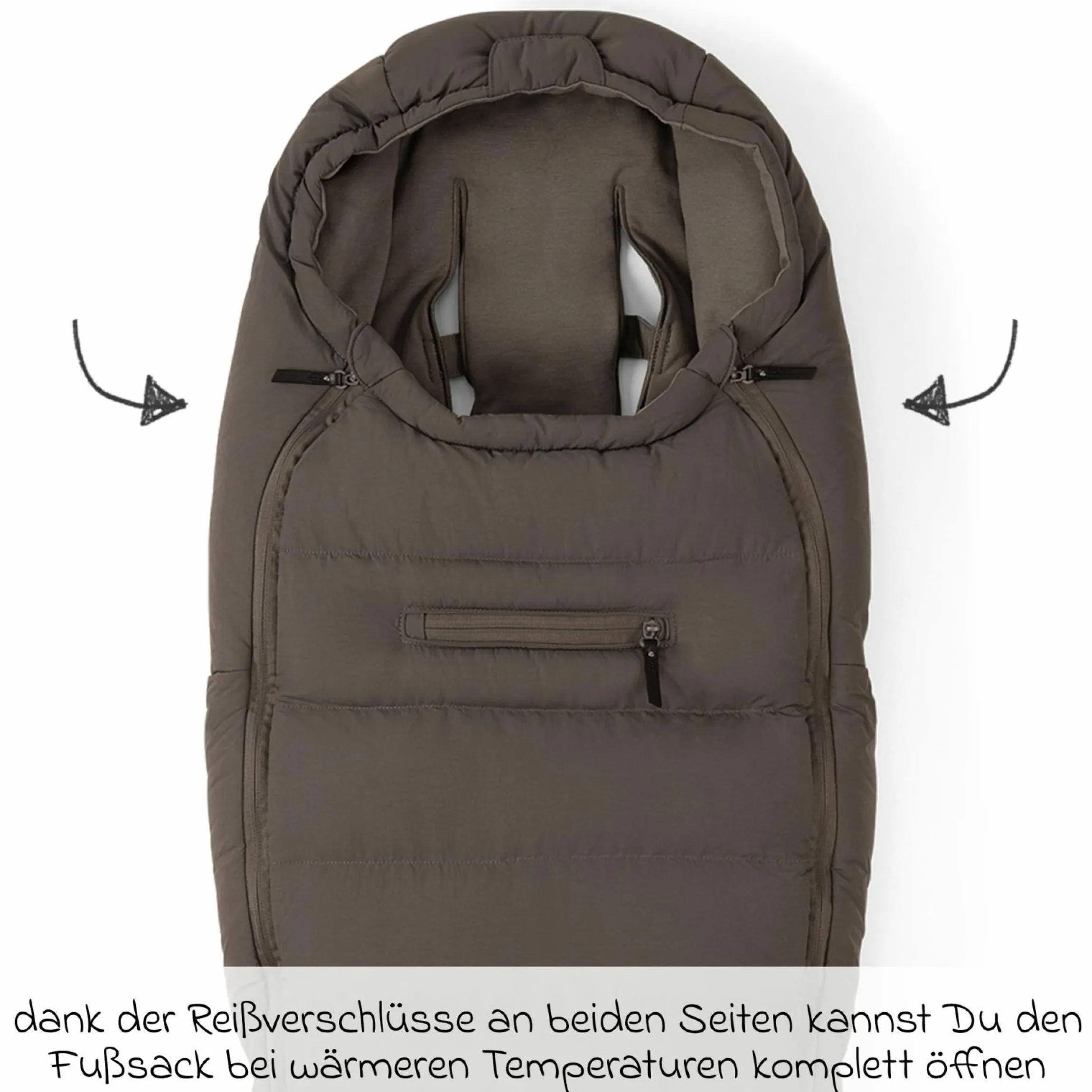 2-tlg. Winter-Kinderwagen-Set mit Fußsack und Handschuhe - Thunder