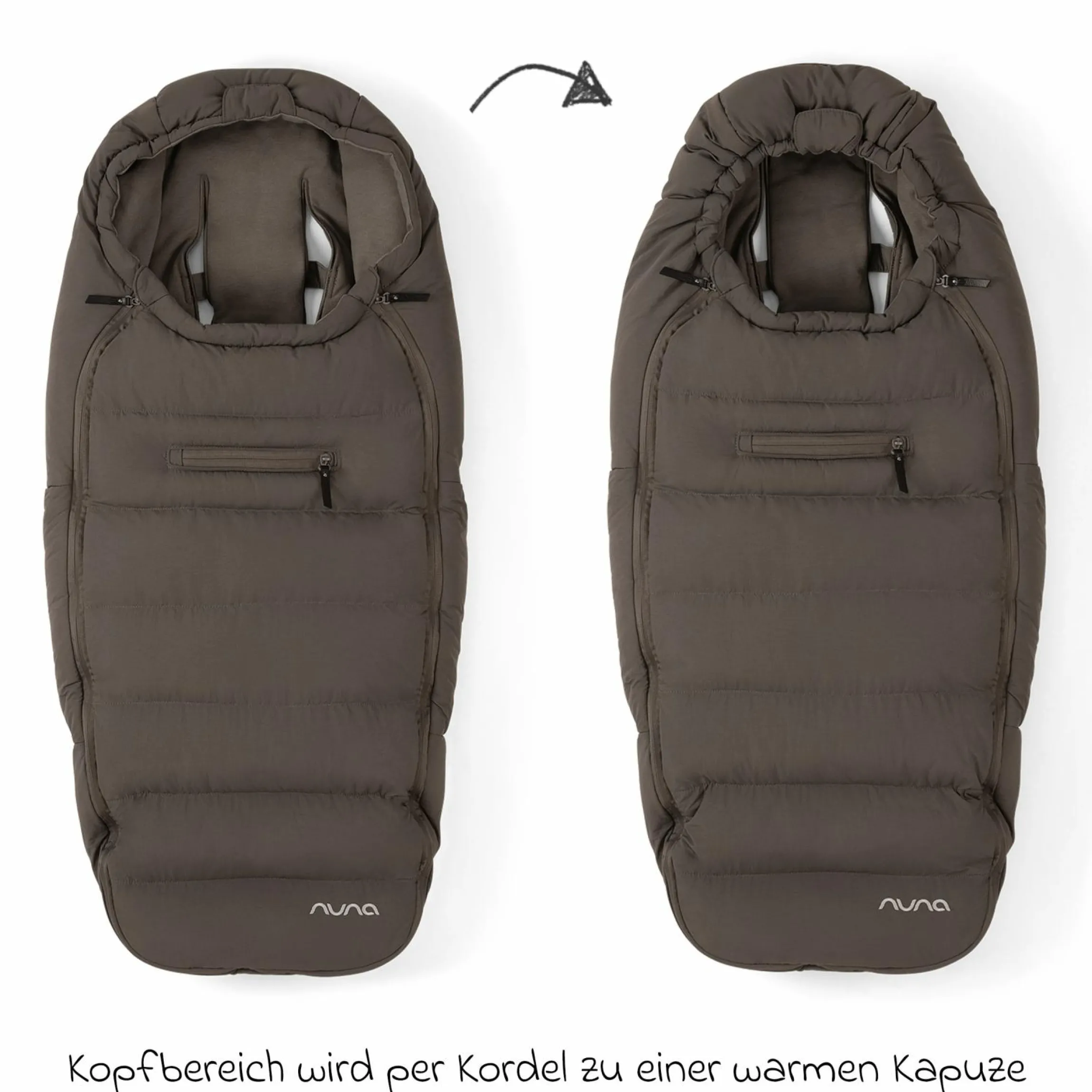 2-tlg. Winter-Kinderwagen-Set mit Fußsack und Handschuhe - Thunder
