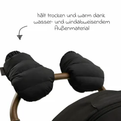2-tlg. Winter-Kinderwagen-Set mit Fußsack & Handschuhe - Caviar - Kollektion 2025