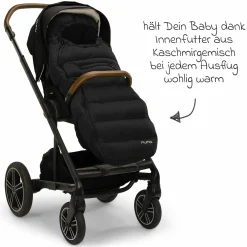 2-tlg. Winter-Kinderwagen-Set mit Fußsack & Handschuhe - Caviar - Kollektion 2025