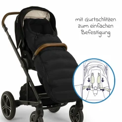 2-tlg. Winter-Kinderwagen-Set mit Fußsack & Handschuhe - Caviar - Kollektion 2025