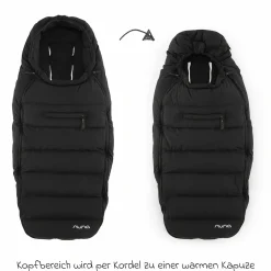 2-tlg. Winter-Kinderwagen-Set mit Fußsack & Handschuhe - Caviar - Kollektion 2025