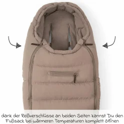 2-tlg. Winter-Kinderwagen-Set mit Fußsack und Handschuhe - Cedar
