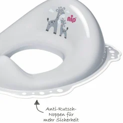 Toilettensitz - Giraffe - Grau