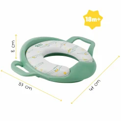 Toilettensitz Soft mit Griffen - Grün