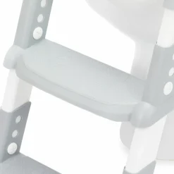Toilettentrainer Ben höhenverstellbare Stufen, vormontiert ohne Schrauben inkl. 3er Pack Mülltücher - Weiß Grau