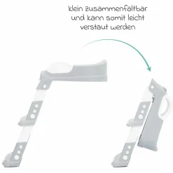 Toilettentrainer Ben höhenverstellbare Stufen, vormontiert ohne Schrauben - Weiß Grau