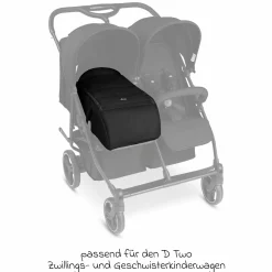Tragetasche für Neugeborene - passend für Geschwisterwagen D Two - Black