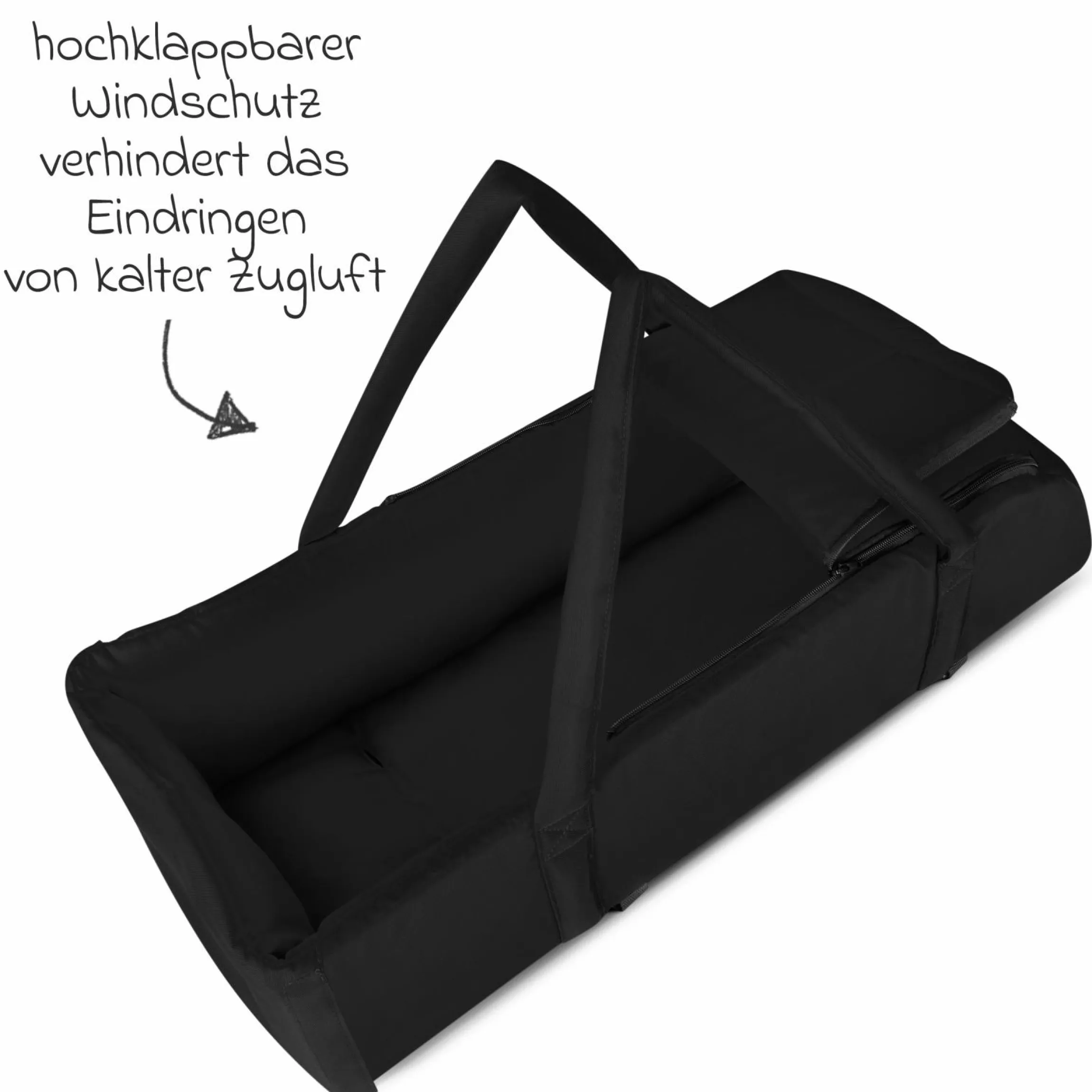 Tragetasche für Neugeborene - passend für Geschwisterwagen D Two - Black