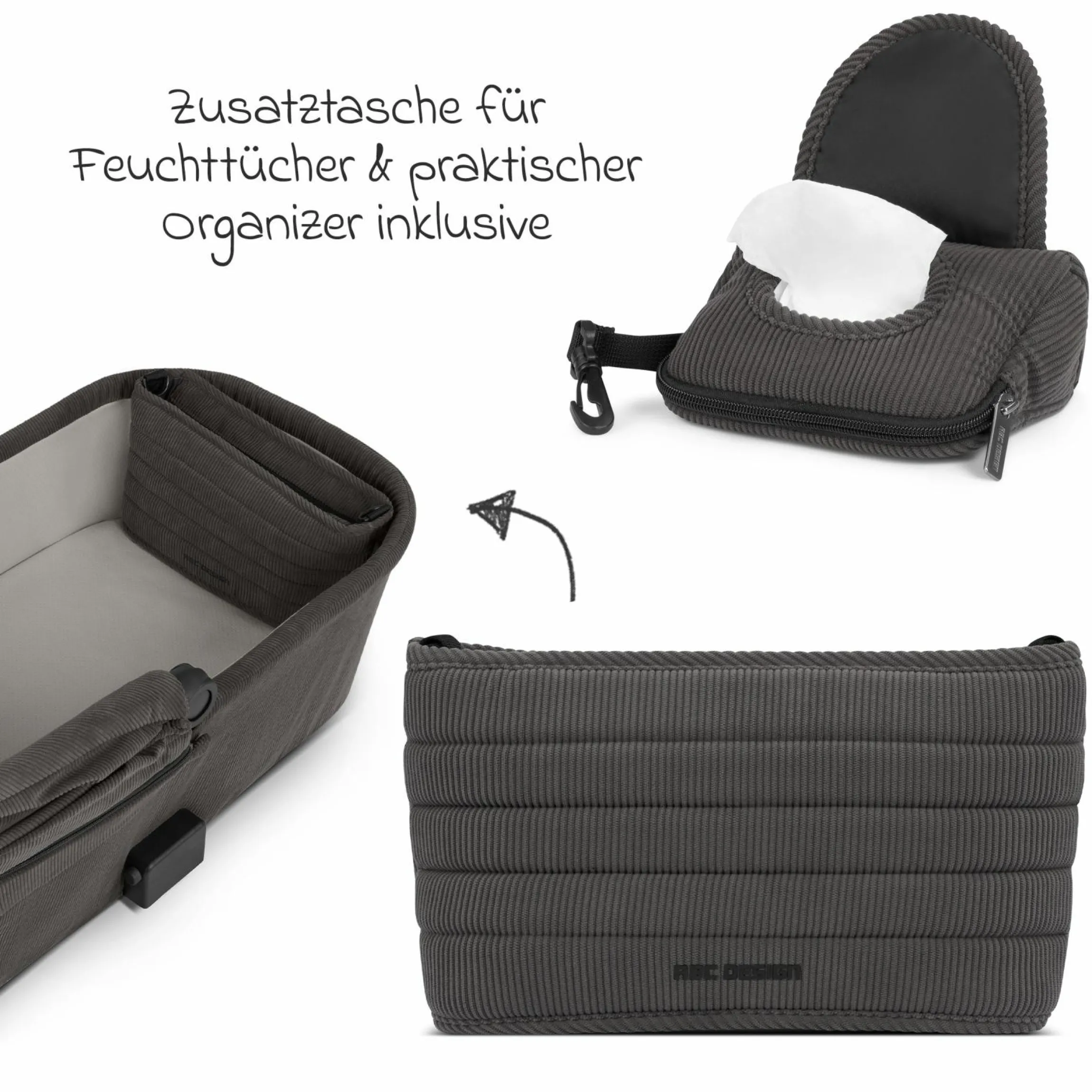 Tragewanne für Neugeborene - passend für Zoom, Samba und Salsa Run - Almond - Kollektion 2025