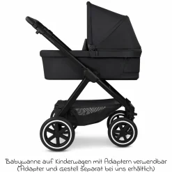 Tragewanne für Neugeborene - passend für Zoom, Samba und Salsa Run - Pure - Coal - Kollektion 2025