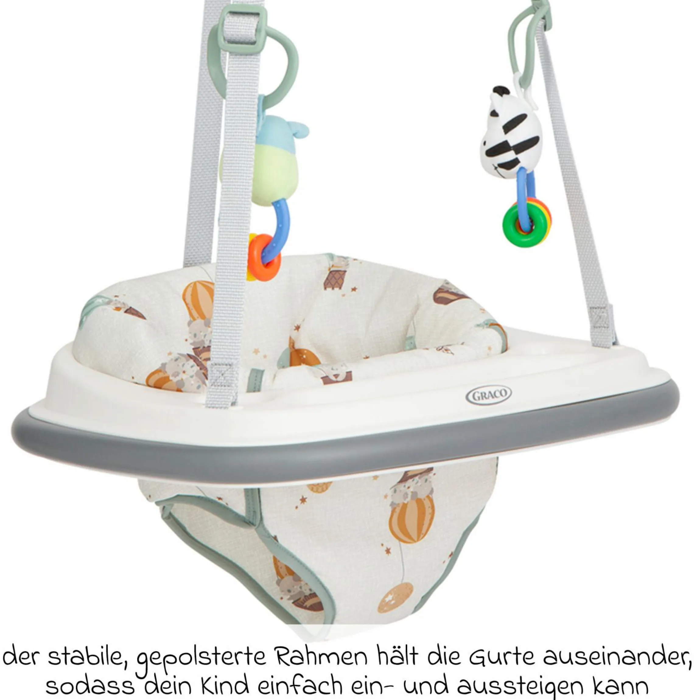 Türhopser Bumper Jumper inkl. abnehmbarem Spielzeug und einfach zu befestigen - Up & Away - Kollektion 2025