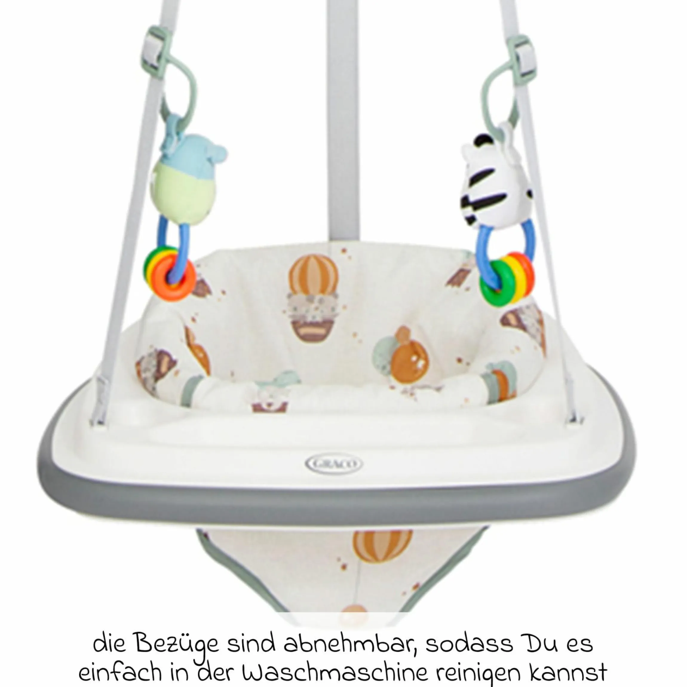 Türhopser Bumper Jumper inkl. abnehmbarem Spielzeug und einfach zu befestigen - Up & Away - Kollektion 2025