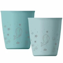 Trinkbecher 2er Pack eat green - Blau