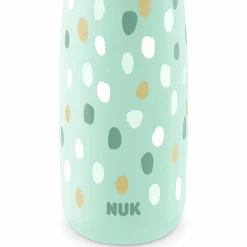 Trinkflasche Mini-Me Flip Cup - mit bissfestem Trinkaufsatz 450 ml - Punkte - Mint